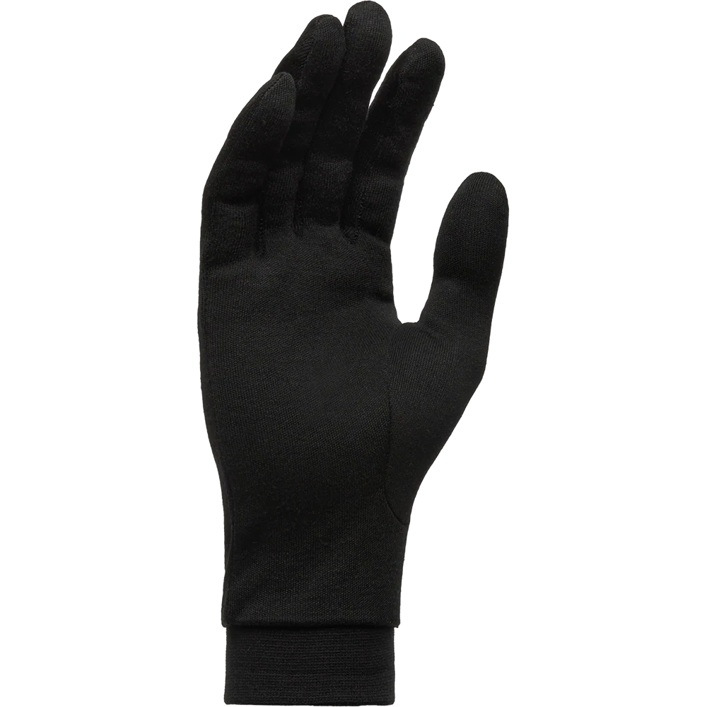 SILK GLOVES M BLACK - Image 2